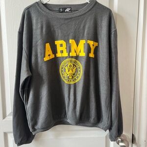 Army Gray and Gold Sweater Unisex Size Small